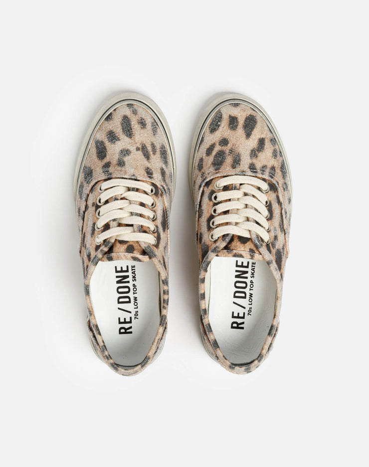 70s Low Top Skate - Faded Leopard Print