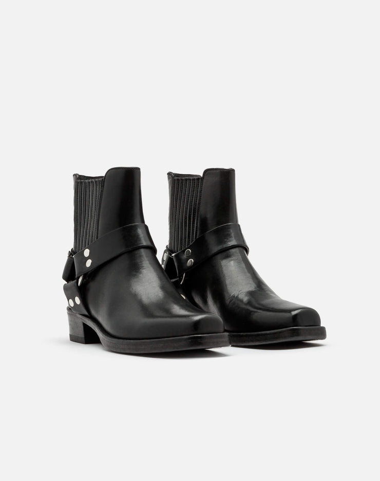 Cavalry Boot - Black Leather