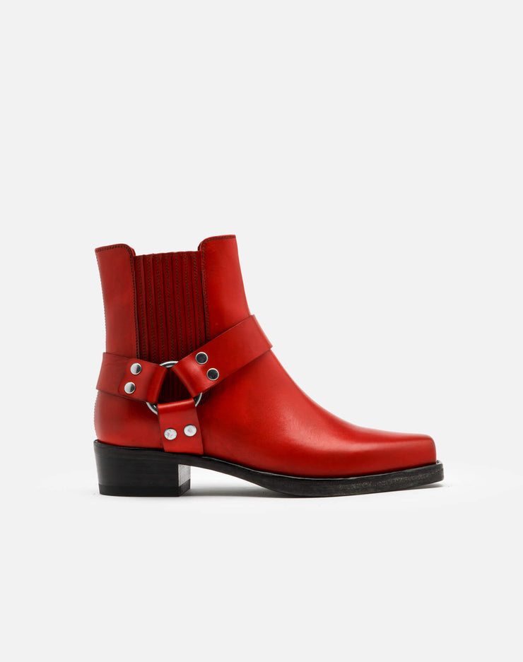 Cavalry Boot - Red Leather