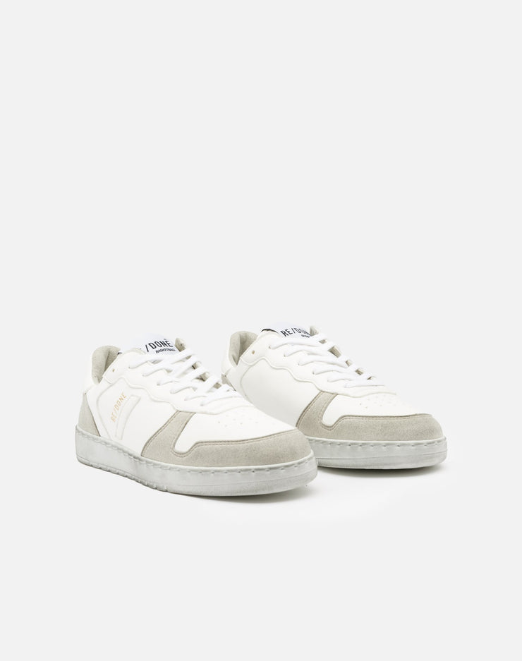80s Sustainable Basketball Shoe - White and White