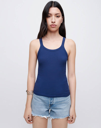 Ribbed Tank - French Blue