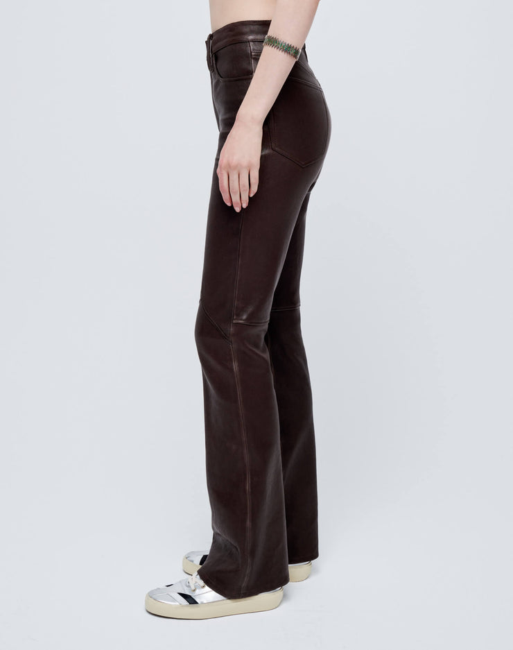 70s Stretch Bootcut - Brown Leather